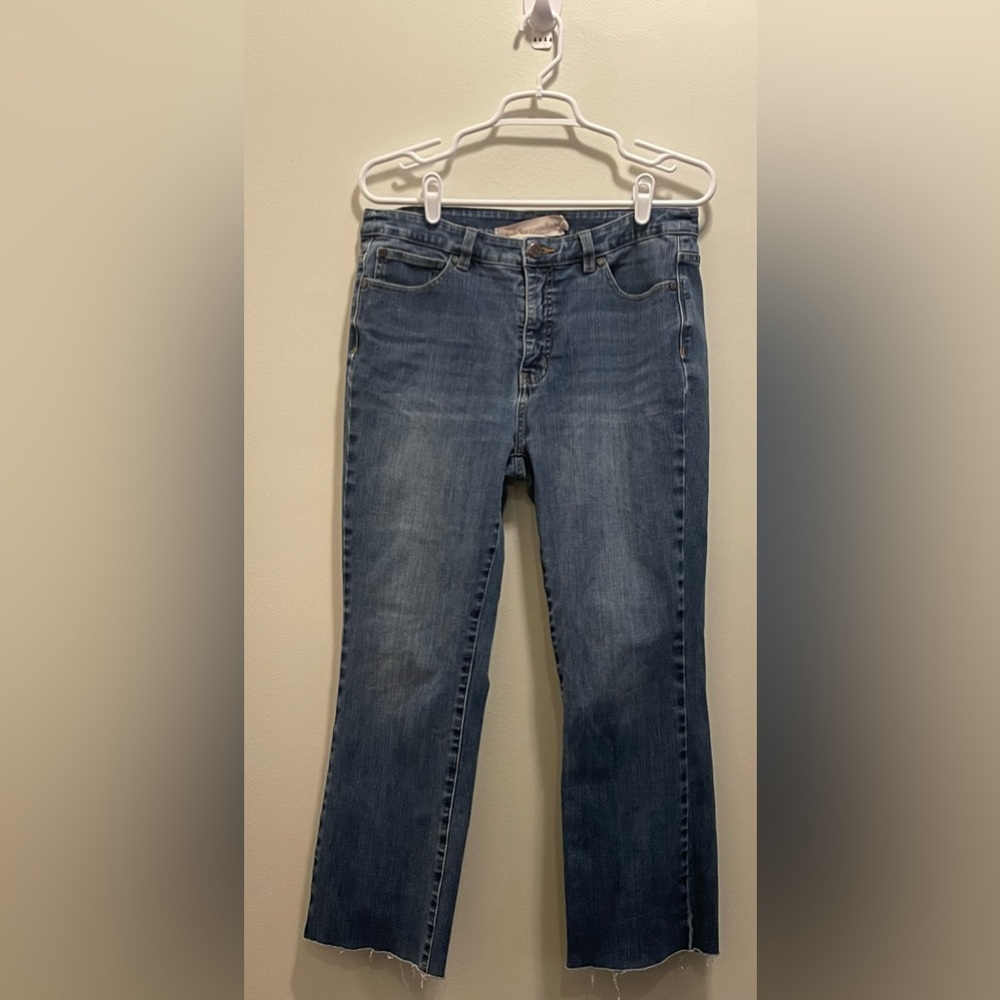 Soft Surroundings Ultimate Cropped Raw Hem Bootcut Jean Size 8